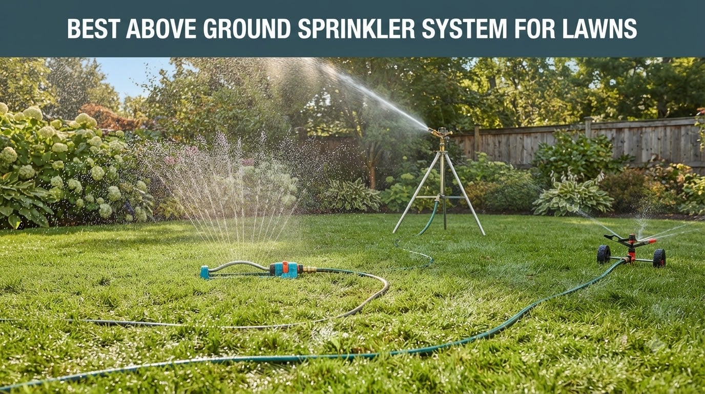 best above ground sprinkler system for lawns