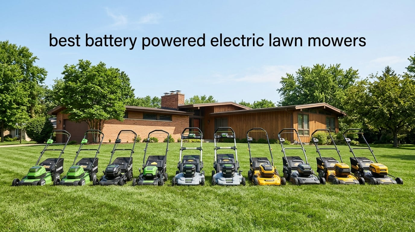 best battery powered electric lawn mowers