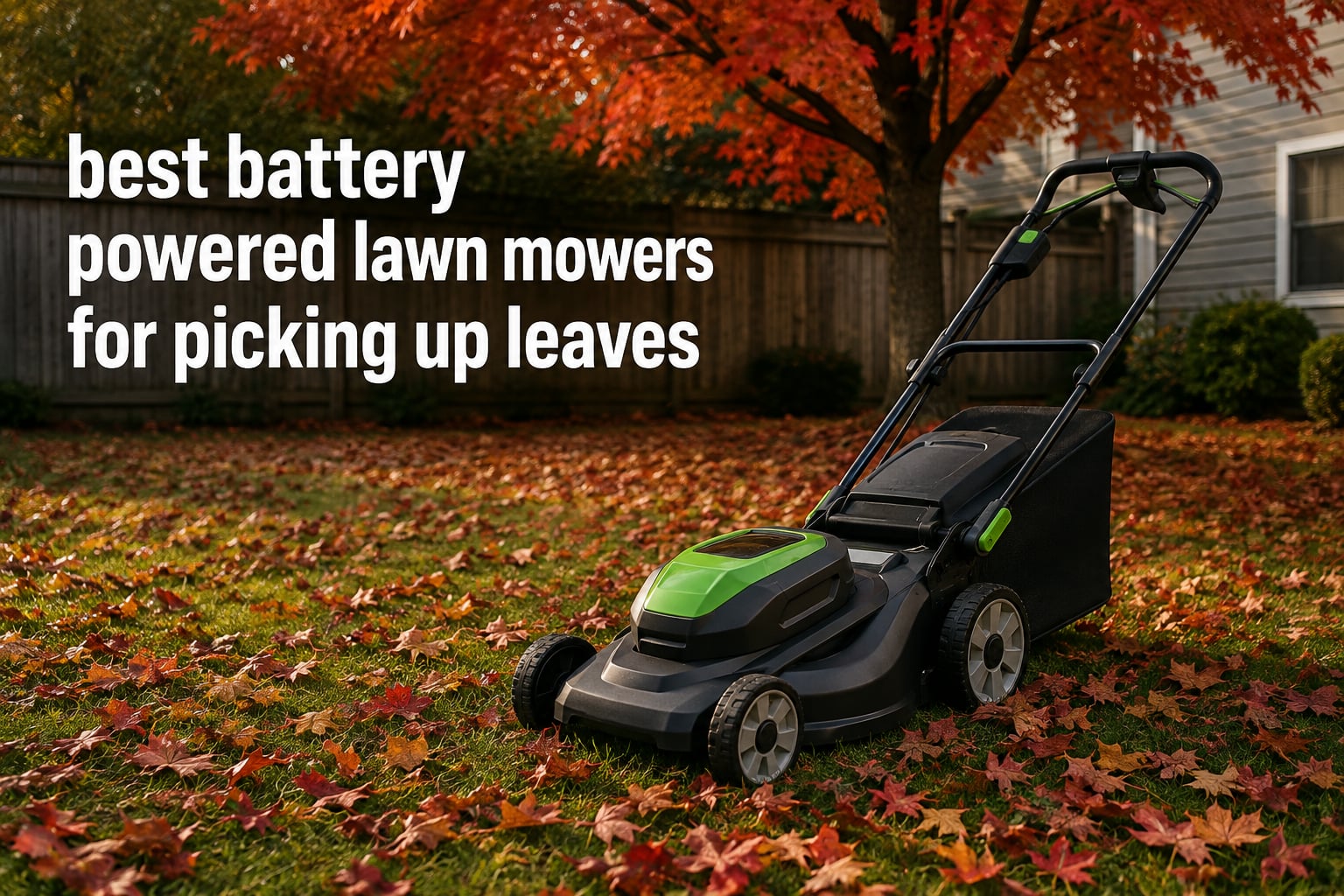 best battery powered lawn mowers for picking up leaves