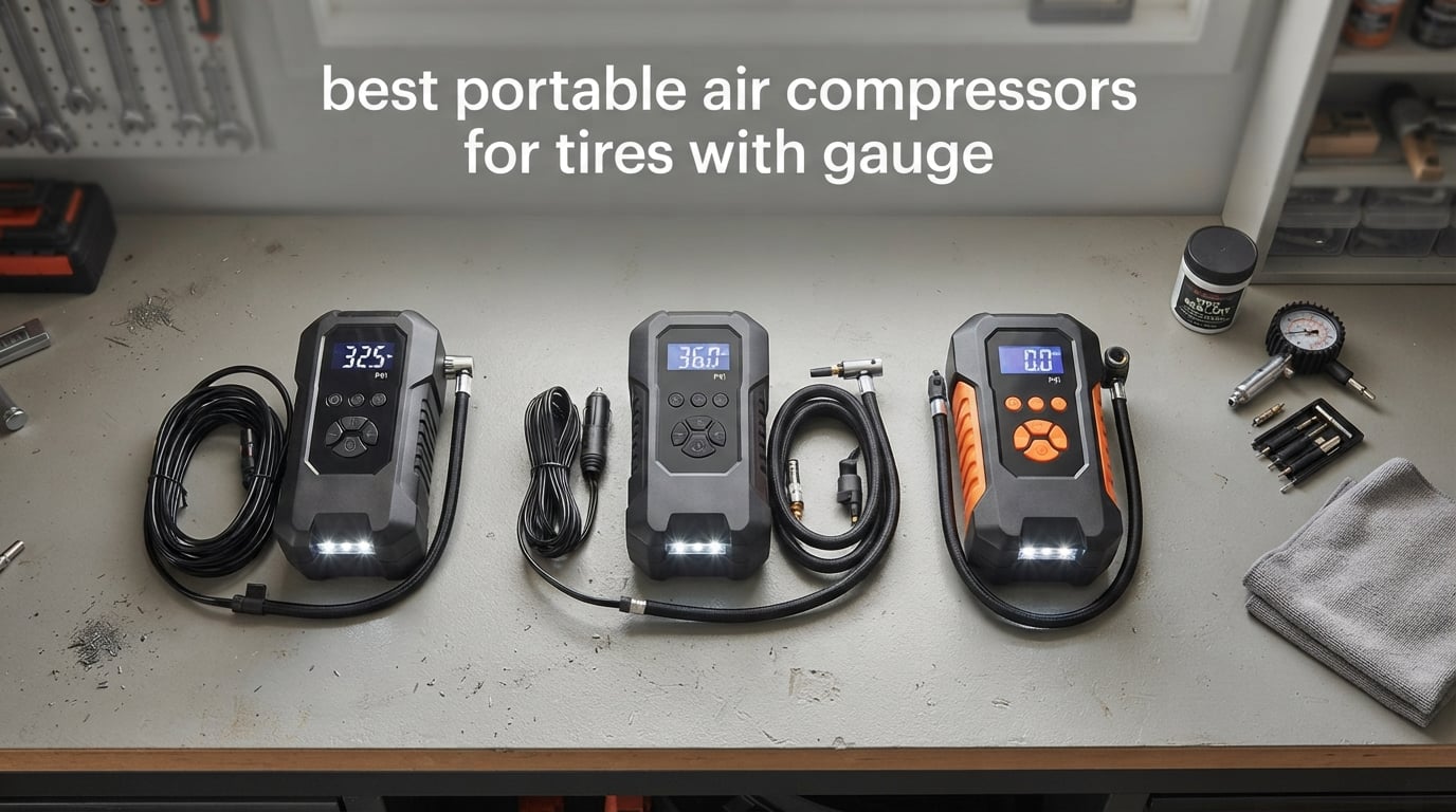 best portable air compressors for tires with gauge